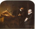 El ministro menonita Cornelis Claesz Anslo en conversación con su esposa Aaltje Rembrandt